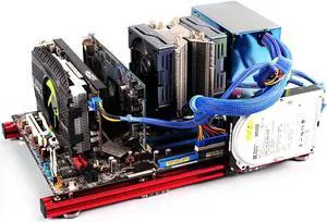 ATX Computer Open PC Frame Test Bench ITX ATX MATX Test Bench Open Air Case Water Cooling Fan Chassic Mini Computer Case DIY Mod Base Stand