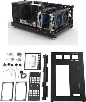 ATX Open Chassis Case Rack for ATX/M ATX/ITX Motherboards, Widely Body Heat Dissipation Design, SSD Motherboards Accessories, DIY Gaming Computer Case