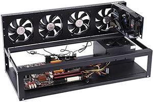 VALINK Steel Open Air Miner Mining Frame Rig Case Up to 6 GPU for Crypto Coin Currency Mining