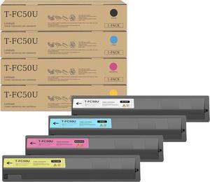 T-FC50U Toner Cartridge T-FC50U-K T-FC50U-C T-FC50U-M T-FC50U-Y T-FC50U - LOPAIN Compatible TFC50U Toner Replacement for Toshiba E-Studio 2555C 3055C 3555C 4555C 5055C Printer (BK/C/M/Y, 4-Pack)