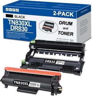 DR830 Drum Unit and TN830XL Toner Cartridge High Yield - Replacement for Brother TN830XL DR-830 TN830 TN-830 DCP-L2640DW HL-L2400D HL-L2480DW HL-L2460DW MFC-L2820DW Printer (1 Toners, 1 Drum Unit)