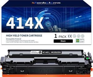 414X Black Toner Cartridge 1 Pack (with Chip) Replacement   414X W2020X Compatible with Color Pro MFP M479fdw Toner Color Pro M454dw M454dn M480f M455dn Printer Ink