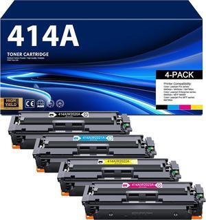 414A Toner Cartridge 4 Pack (KCMY) Replacement   414A W2020A W2021A W2022A W2023A Toner Cartridge Pro MFP M479fdw M454dw M454dn M479fdn Enterprise M480f M455dn Series Printer