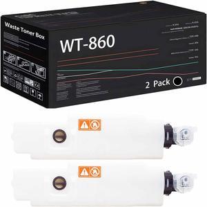 WT-860 Waste Toner Box Compatible with Copystar CS5500i CS5501i CS5550ci CS5551ci Printers, High Yield 110000 Pages (2 Pack Black)