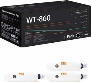 WT-860 Waste Toner Box Compatible with Copystar CS5500i CS5501i CS5550ci CS5551ci Printers, High Yield 110000 Pages (3 Pack Black)