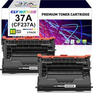 37A Black Toner Cartridge Replacement   37A CF237A | Works with Enterprise M607n M608n M609n, MFP M631 M632 M633 Series Printer (Black, 2-Pack)