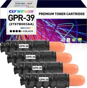 Compatible 2787B003AA Black Toner Cartridge Replacement   GPR-39 GPR39 for ImageRUNNER 1730 1730IF 1740 1740IF 1750 1750IF Printer (Black, 4-Pack)