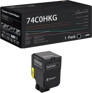 Ennovor Compatible for Lexmark 74C0HKG 74C0HCG 74C0HMG 74C0HYG Toner Cartridges Work for Lexmark CS720de CS720dte CS725de CS725dte Printers, with Chip, High Yield 21000 Pages (Black)
