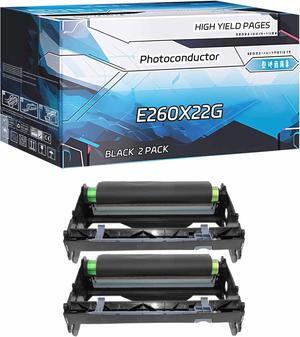 Compatible with Lexmark X264DN X363DN X364DN X364DW X463DE X464DE X466DE X466DTE X466DWE Photoconductor E260X22G, High Yield 40000 Pages, Experience Superior Printing (2 Pack Black)