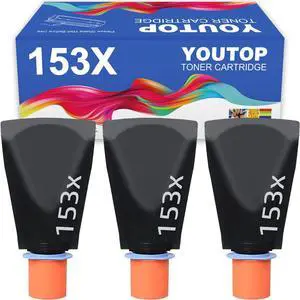 3 Pack 153X (W1530X) High Yield Black Toner Cartridge Reload kit Compatible   Tank 2504dw 2506dw MFP 2604sdw 2606sdn