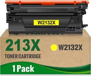 Remanufactured 213X 213A 213Y High Capacity Toner Cartridge Replacement for W2132X   5700 6700 6701 MFP 5800 MFP 6800 MFP 6801 Printer (1 Yellow)