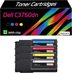 C3760dn Toner Cartridges Replacement Compatible for Dell C3760dn C3760n C3765dnf Printers, High Yield 12000 Pages, Bright Lifelike Colors (Multicolor)