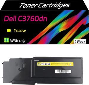 C3760dn Toner Cartridges Replacement Compatible for Dell C3760dn C3760n C3765dnf Printers, High Yield 12000 Pages, Bright Lifelike Colors (Yellow)