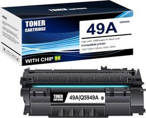 1-Pack Black 49A Q5949A Toner Cartridge: Compatible 49A Q5949A Replacement   1320 1320n 1320nw 1320t 1320tn Printer