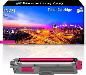 TN221 TN-221BK TN-225C TN-225Y TN-225M Compatible for Brother Toner Cartridge MFC-9130CW MFC-9140CDN MFC-9330CDW MFC-9340CDW HL-3140CW HL-3150CDN HL-3170CDW HL-3180CDW Printer (Magenta)