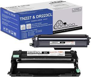 [2-Pack, 1Toner & 1Drum] TN227 Black Toner Cartridge & DR223CL Black Drum Unit Compatible Replacement for Brother MFC-L3770CDW L3710CW HL-3210CW 3270CDW DCP-L3510CDW L3550CDW Printer