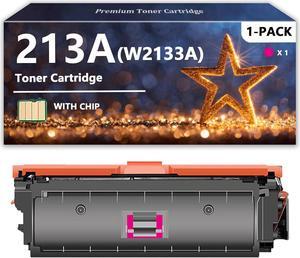 AZMANI 213A Toner Cartridges Compatible   213A W2130A W2131A W2132A W2133A 213X Toner, Quality Toner   Color LaserJet Enterprise 5700 5800 6700 Series, 1 Magenta