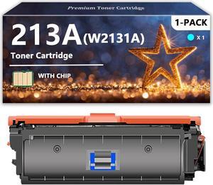 AZMANI 213A Toner Cartridges Compatible   213A W2130A W2131A W2132A W2133A 213X Toner, Quality Toner   Color LaserJet Enterprise 5700 5800 6700 Series, 1 Cyan