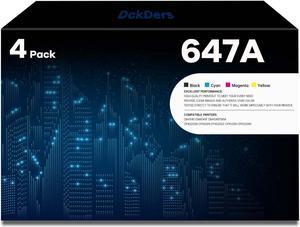 647A Black Cyan Yellow Magent Toner Cartridge | Replacement   CE260A CE261A CE262A CE263A Toner for Color Enterprise CM4540 CM4540f CM4540fskm CP4025dn CP4025n CP4525dn CP4525n Printer