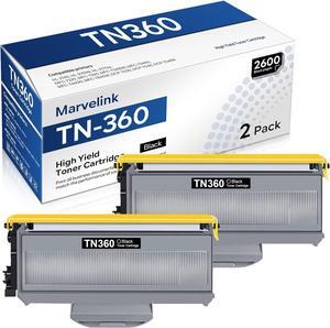 TN360 High Yield Toner Cartridge Replacement for Brother TN 360 TN-360 DCP-7040 HL-2140 HL-2170W MFC-7340 MFC-7440N MFC-7840W Printer (Black,2 Pack)