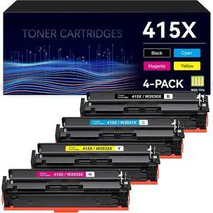415X 415A Multipack with Chip Compatible for HP 415X W2030X Toner Cartridge Replacement for HP Color Laserjet Pro MFP M479fdw M454dw M479fnw M479dw M479fdn M454dn Printer Black Cyan Yellow Magenta