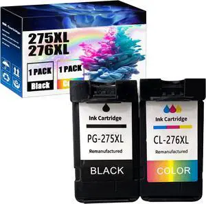 PG-275XL CL-276XL Ink Cartridges Replacements   Ink 275 276 XL to Work with PG275 PG-275 CL276 CL-276 to Use with TR4720 TS3520 TS3500 TR4700 Combo Pack