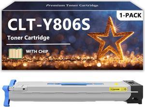 CLT-806S Toner Cartridge Compatible for Samsung CLT-K806S CLT-C806S CLT-M806S CLT-Y806S Toner for Samsung Multipress X7400 X7500 X7500 X7600 Printers, 1 Yellow