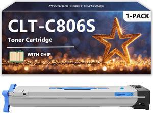 CLT-806S Toner Cartridge Compatible for Samsung CLT-K806S CLT-C806S CLT-M806S CLT-Y806S Toner for Samsung Multipress X7400 X7500 X7500 X7600 Printers, 1 Cyan