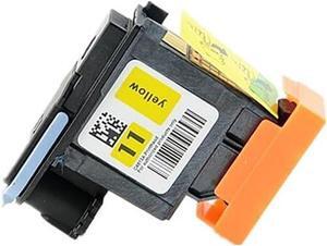 OEM for H-P 11 Printhead C4810A - Black C4811A - Cyan C4812A - Magenta C4813A - Yellow Print for H-P Designjet 70 100 110 111 120 500 510 800 Printer(Color:1pcs Yellow), Glintique-001