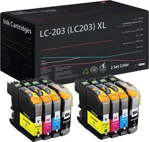 LC-203 (LC203) XL High Yield 600 Pages Ink Cartridges, Compatible for Brother MFC-J4320DW J4420DW J460DW J4620DW J480DW J485DW J5520DW J5620DW J5720DW J680DW J880DW J885DW Printers (2 Set Color)