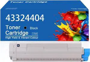 C5500 Toner Cartridge Compatible for OKI C5500 43324404 Black Toner Cartridges Work for OKI C5500 C5600 C5700 C5800 C5800Ldn C5500n C5600n Printer