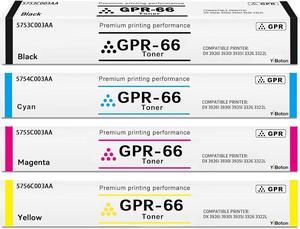 High Yield GPR66 GPR-66 Toner Cartridge Compatible for imageRUNNER Advance DX C3926i DX C3930i DX C3935i Printers.(5753C003AA 5754C003AA 5755C003AA 5756C003AA)