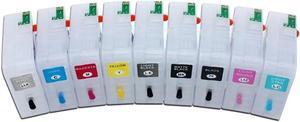 80ML Refillable Ink Cartridge Compatible with Epson Stylus Pro 3880 3800 Printer with Chip Sensor (Color : 3800)