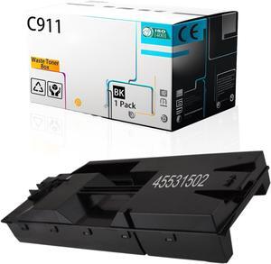 C911 45531502 Waste Toner Box Compatible for OKI C911dn C931DN C931E C941dn Printer, High Print Page Volume with Chip(Black)