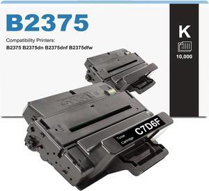 C7D6F B2375dfw B2375dnf 593-BBBJ Black Toner Cartridge Compatible for Dell B2375 B2375dn B2375dnf B2375dfw Printer | 1 Black