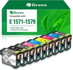 Remanufactured t157 Ink Cartridge Replacements, Compatible with Stylus Photo R3000 Printer (9 Pack: T1571 T1572 T1573 T1574 T1575 T1576 T1577 T1578 T1579)