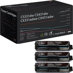Compatible with Lexmark CS331dw CS431dw CX331adwe CX431adw Toner Cartridges, High Yield 3500 Pages Toner Supply (3 Pack Black)