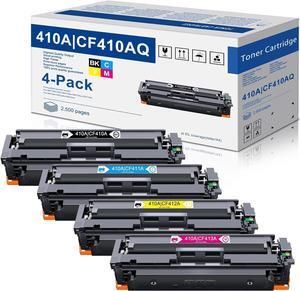 410A Toner Cartridge Replacement   410A CF410A CF411A CF412A CF413A Toner Cartridge Pro MFP M377 Series M477 (Black, Cyan, Magenta, Yellow)| CF410AQ (4-Pack)