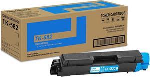 pgisoxt 1 Pack TK-582C 1T02KTCUS0 Cyan Toner Cartridge High Yield Compatible TK-582C TK582C Replacement for Kyocera FS-C5150DN(1102KT3NL0) P6021CDN(1102PS2US0) Printer (up to 3,000 Pages)