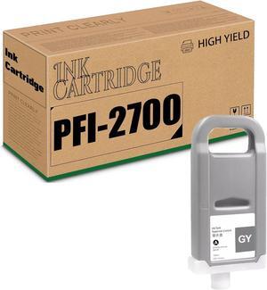 Compatible Replacement Ink Cartridges   PFI-2700 Work with ImagePROGRAF GP-2000, GP-4000, GP-4600S, GP-6600S Printers-700ML (Gray)