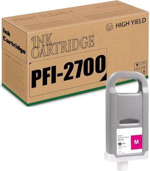 Compatible Replacement Ink Cartridges   PFI-2700 Work with ImagePROGRAF GP-2000, GP-4000, GP-4600S, GP-6600S Printers-700ML (Magenta)