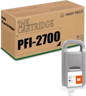 Compatible Replacement Ink Cartridges   PFI-2700 Work with ImagePROGRAF GP-2000, GP-4000, GP-4600S, GP-6600S Printers-700ML (Orange)