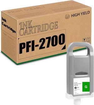 Compatible Replacement Ink Cartridges   PFI-2700 Work with ImagePROGRAF GP-2000, GP-4000, GP-4600S, GP-6600S Printers-700ML (Green)