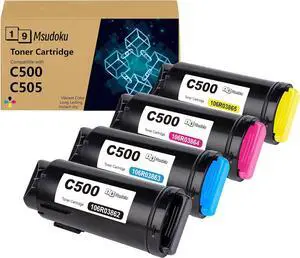 VersaLink C500/C505 Extra High Capacity Toner Cartridge Replacement for Xerox 106R03869 106R03866 106R03867 106R03868 Use for Xerox VersaLink C500 C505 C500N C505N C500DN C505DN Printer (4 Pack, BCMY)