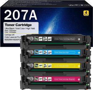 207A Toner Cartridges Compatible   207A W2210A W2211A W2212A W2213A Toner Cartridge Work   Color Laserjet Pro M255DW M255NW M282NW M283FDN M283FDW Printers Combo Pack