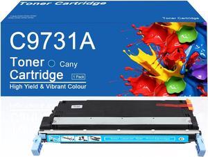645A Toner Cartridge Compatible   645A C9731A Cyan Toner Cartridges   Color Laserjet 5550 5550dn 5550n 5550dtn 5550hdn 5500 5500dn 5500n 5500dtn 5500hdn Printer