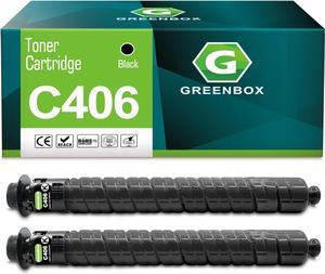 GREENBOX Remanufactured MP C406 High Yield Toner Cartridge Replacement for 842091 MP C307 MP C306 C406 C407 GSA MP C307G Printers (2 Black, 17,000 Pages)