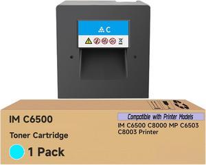 842196 842197 842198 842199 IM C6500 Toner Cartridge Compatible with Ricoh IM C6500 C8000 MP C6503 C8003 Printer, High Yield 47000 Pages, Ultra Clear Printing (Cyan)