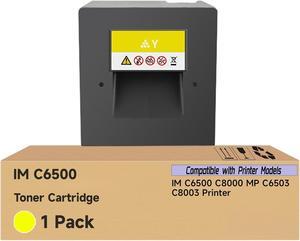842196 842197 842198 842199 IM C6500 Toner Cartridge Compatible with Ricoh IM C6500 C8000 MP C6503 C8003 Printer, High Yield 47000 Pages, Ultra Clear Printing (Yellow)