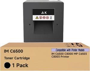 842196 842197 842198 842199 IM C6500 Toner Cartridge Compatible with Ricoh IM C6500 C8000 MP C6503 C8003 Printer, High Yield 47000 Pages, Ultra Clear Printing (Black)